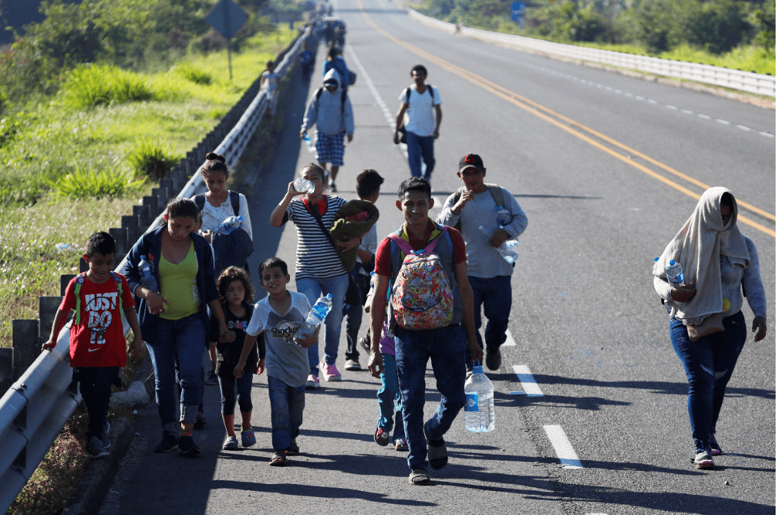 Foto: Migrantes hondureños a su paso por Chiapas, 18 de enero 2019, Chiapas, Mexico