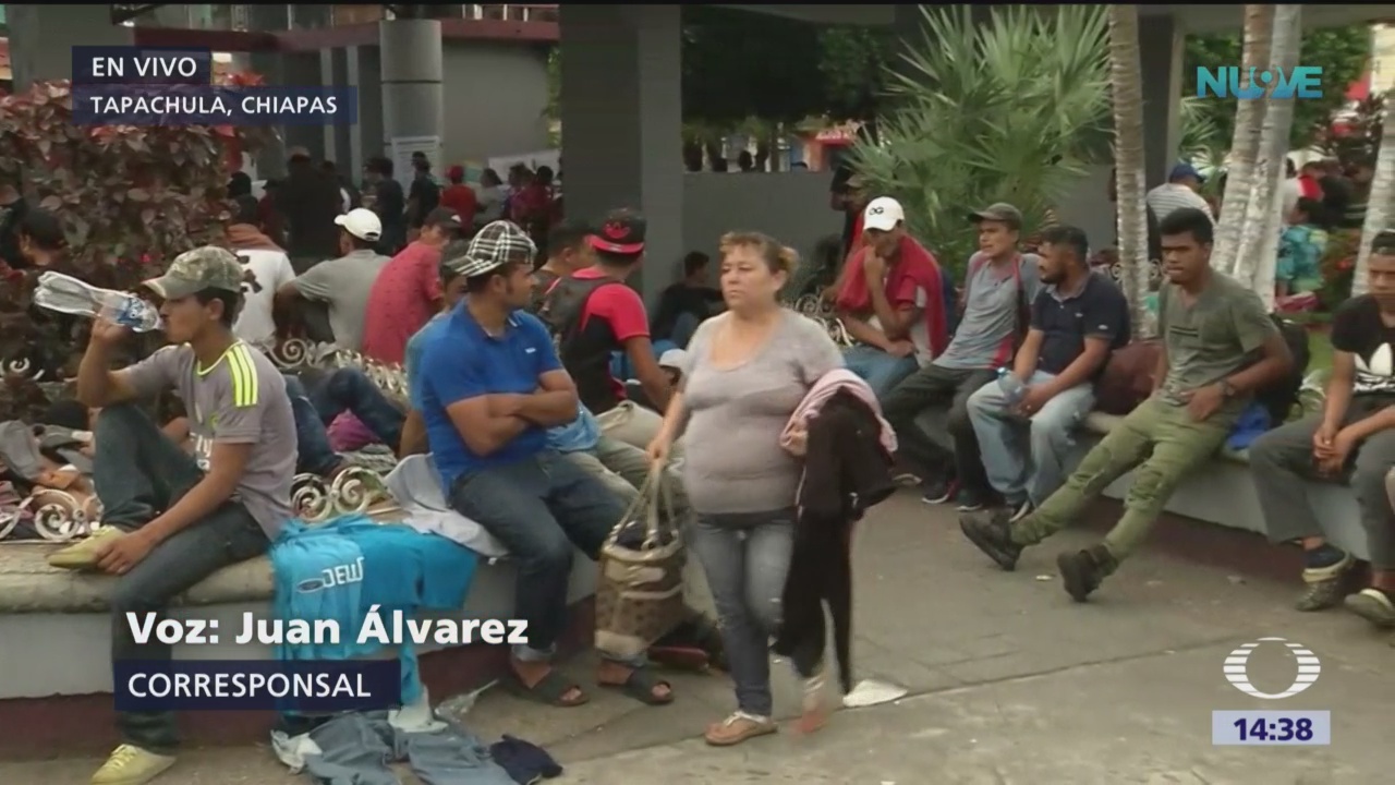 Migrantes hondureños son recibidos en Chiapas