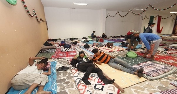 Foto: Habilitan al menos cinco albergues en iglesias y deportivos de Puebla para la llegada de la nueva caravana migrante, 27 de enero de 2019 (Foto: angulo7)