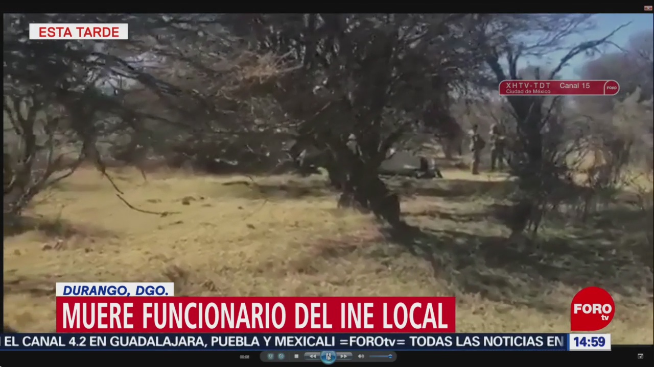 Foto: Muere funcionario del INE al caer avioneta en Durango