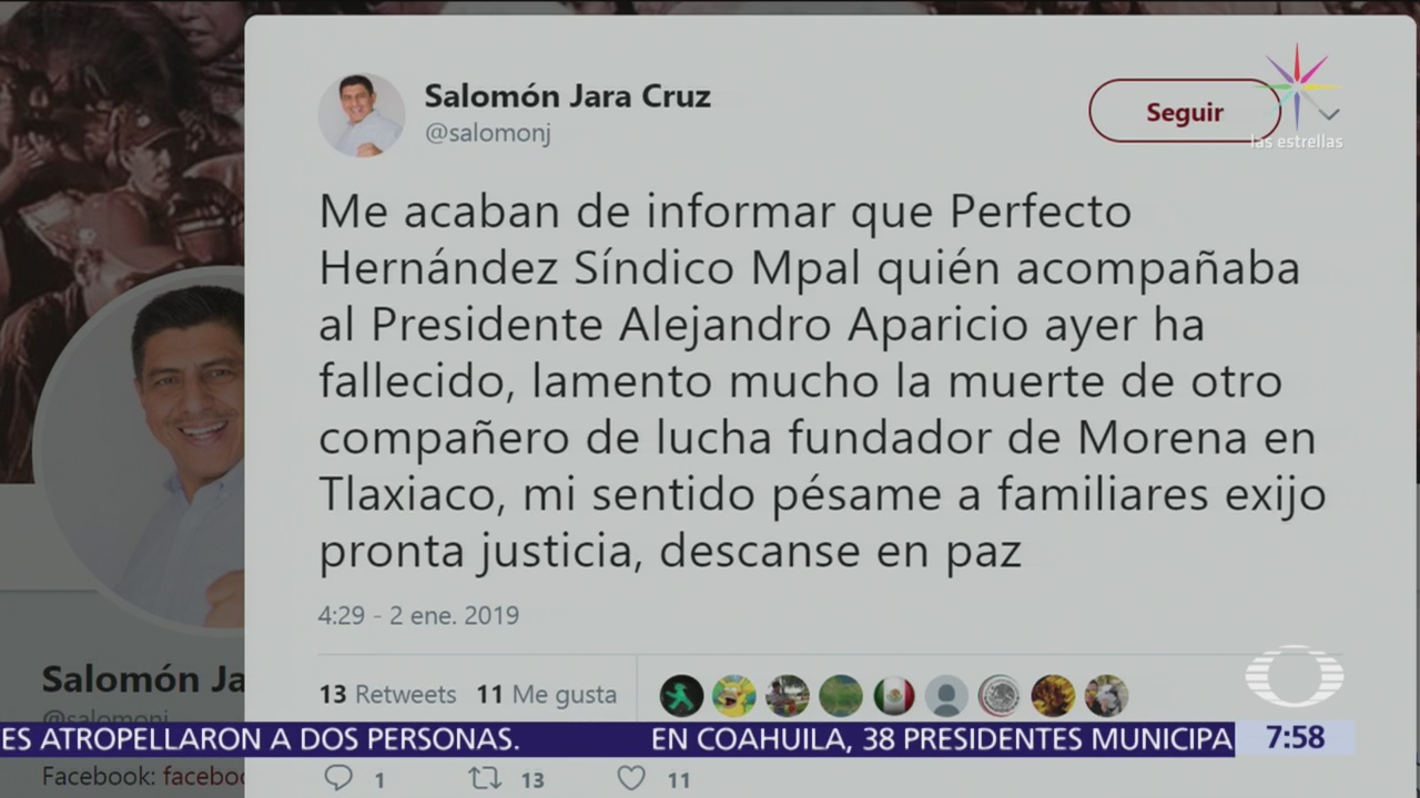 Muere síndico de Tlaxiaco, Perfecto Hernández, atacado junto al edil Alejandro Aparicio
