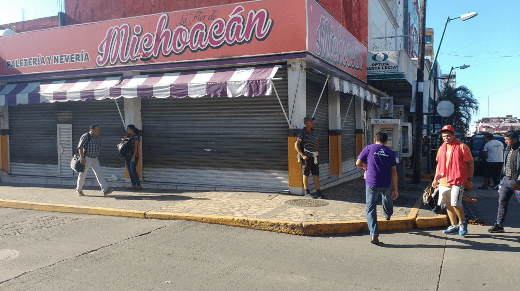 Caravana migrante, negocios cerrados Tapachula, Twitter, 22 de octubre 2018