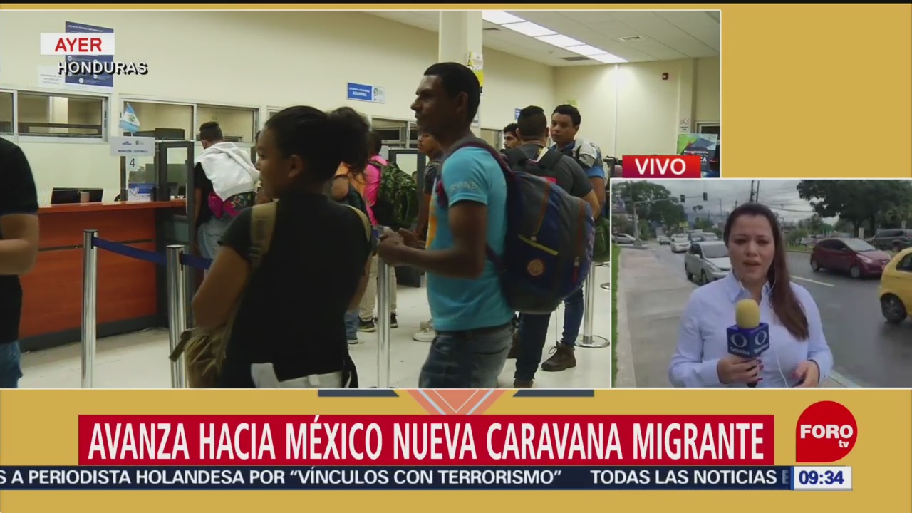 Nueva caravana migrante avanza hacia México