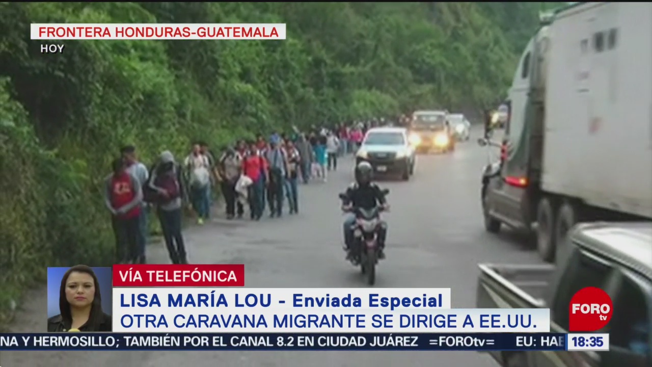 Nueva caravana migrante cruza frontera de Guatemala