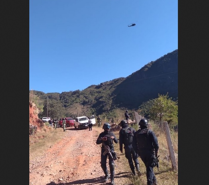 Foto: Operativo de seguridad en Chilapa, Guerrero, 28 de enero 2019. Twitter @RAlvarezHeredia