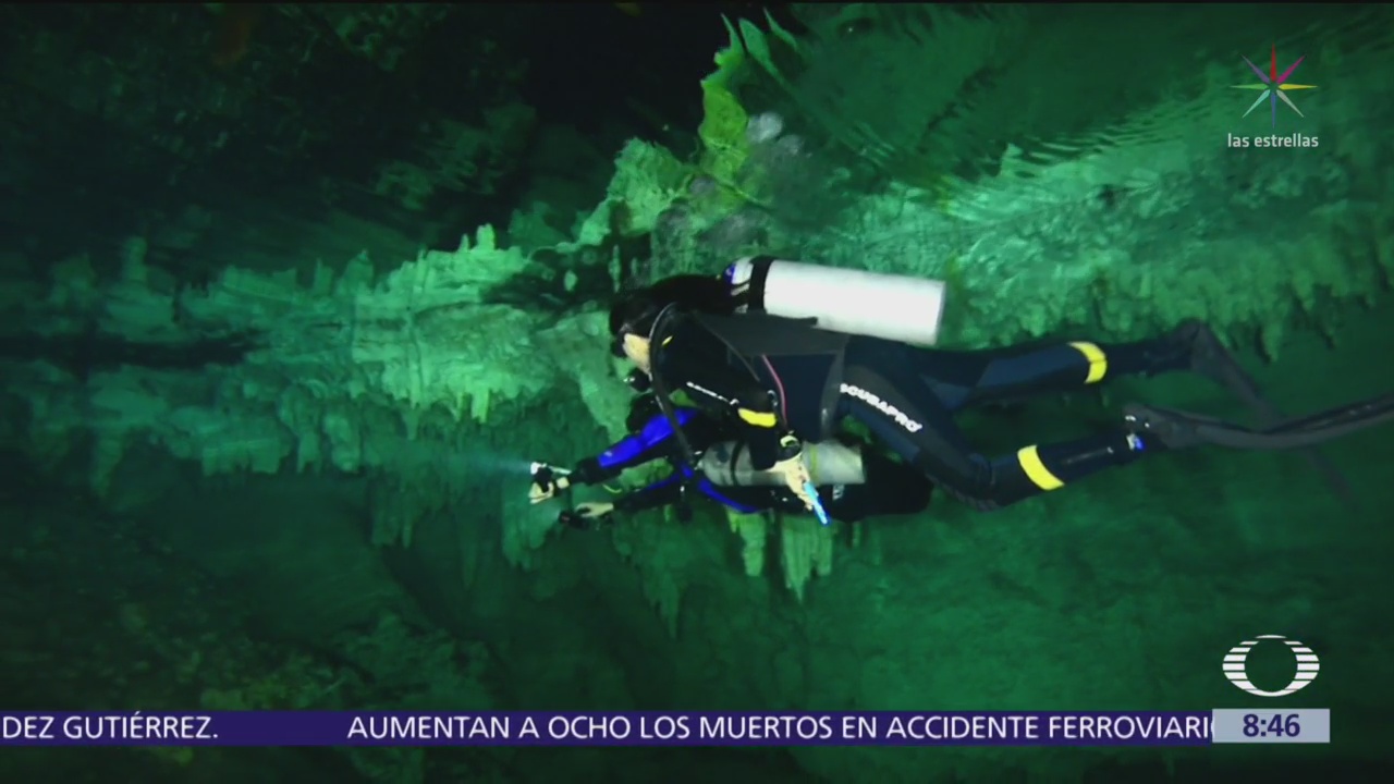 Paola Rojas realiza inmersión en cenotes y ríos de Quintana Roo