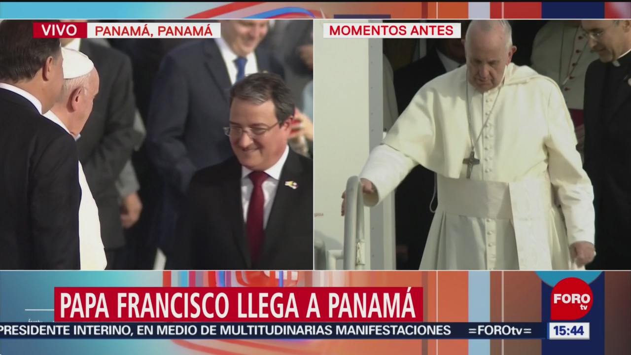 Papa Francisco llega a Panamá