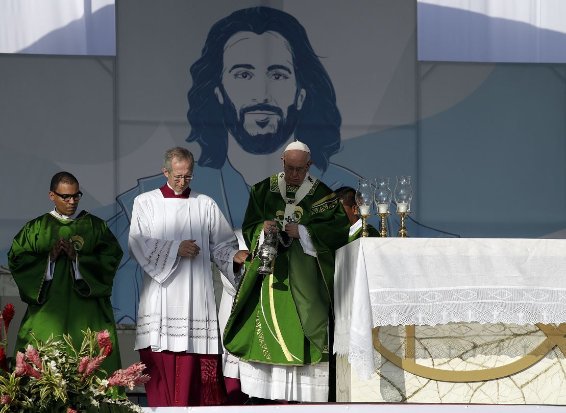 Foto: El Papa Francisco celebra una misa el parque metropolitano Campo San Juan Pablo II, en Panamá, 27 enero 2019