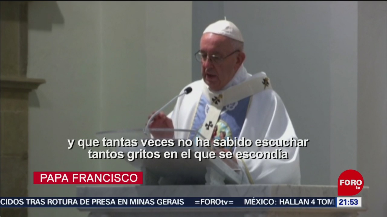 Papa reconoce en Panamá que Iglesia está herida por sus pecados