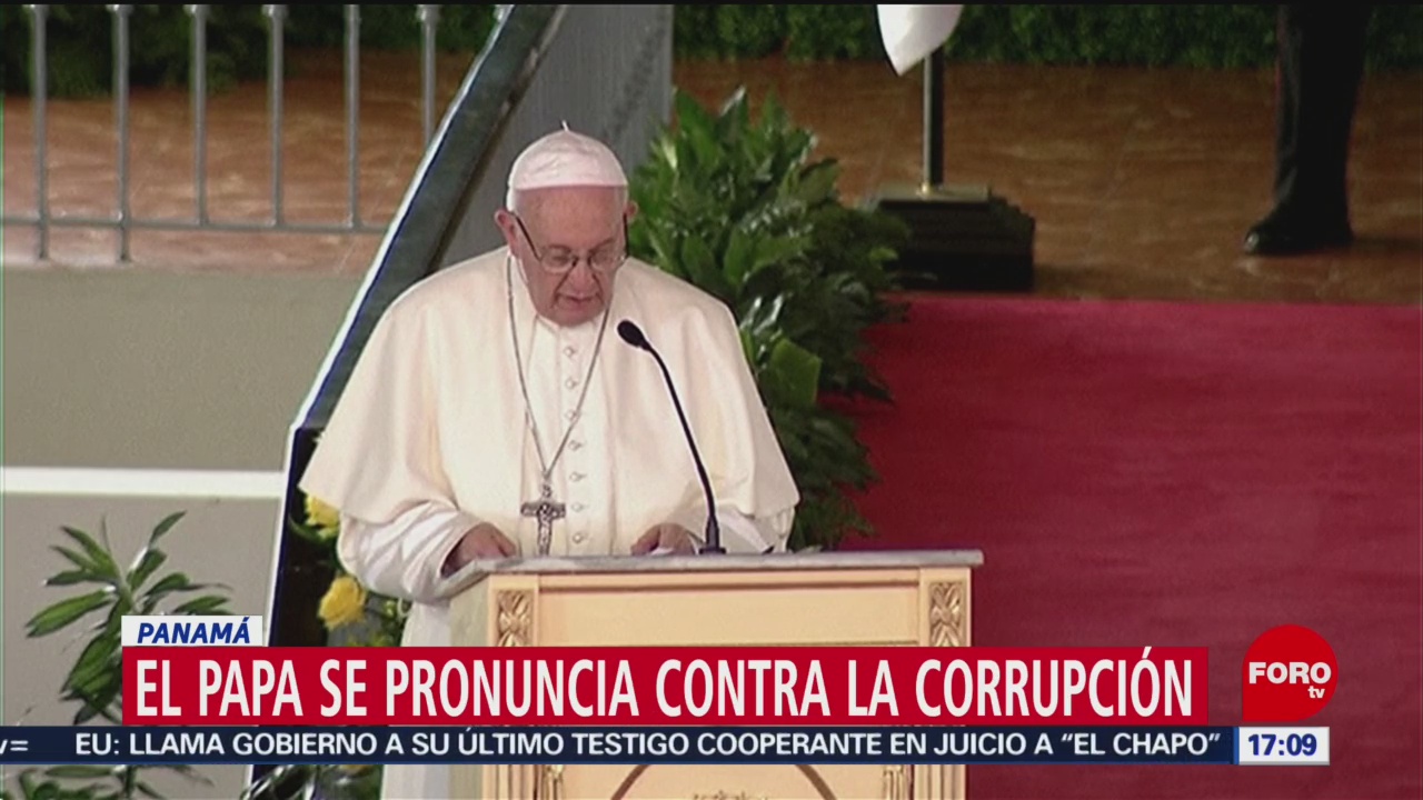 Para Francisco se pronuncia contra la corrupción en Panamá