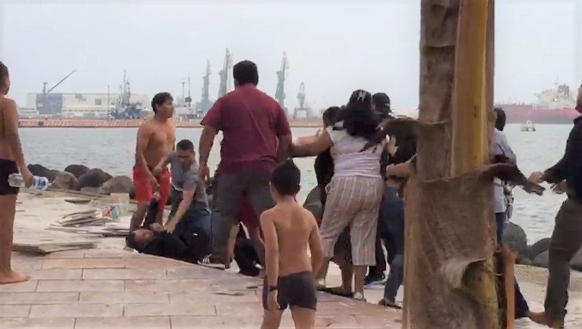 Pelea entre dos familias en playa de Veracruz deja heridos