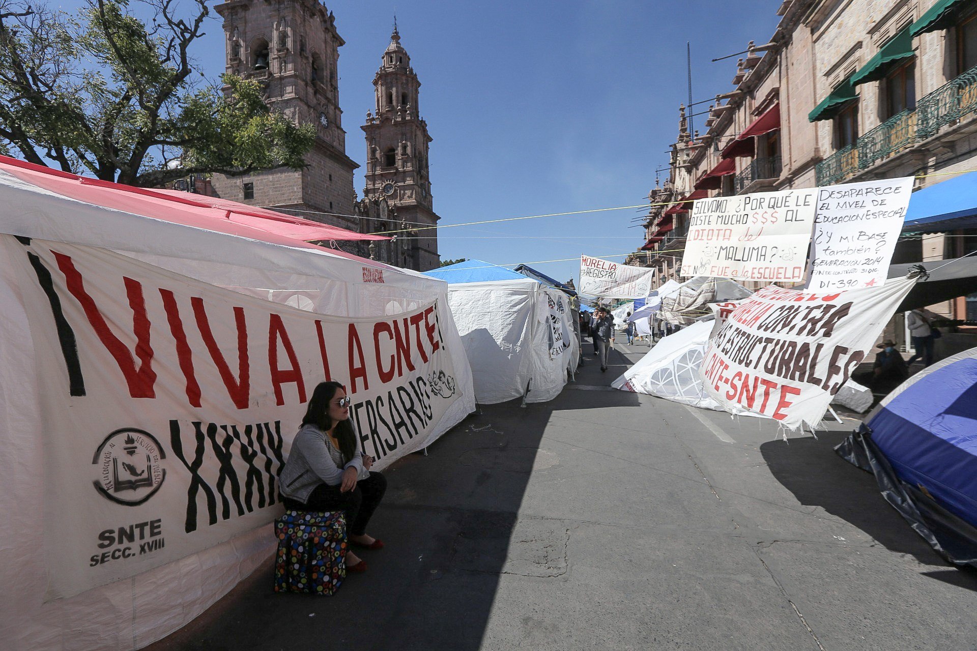 FOTO CNTE acuerda levantar bloqueos en Michoacán Morelia 30 enero 2019