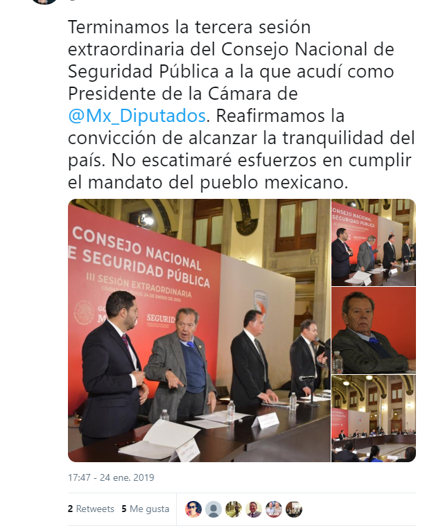Porfirio Muñoz Ledo, desmayo, Palacio Nacional, Twitter, 24 enero 2019