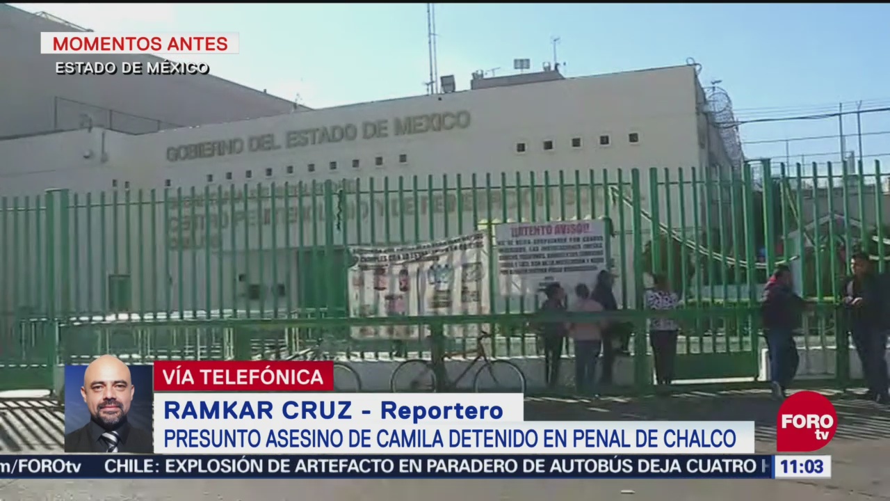 Presunto feminicida de Camila enfrenta audiencia en penal de Chalco