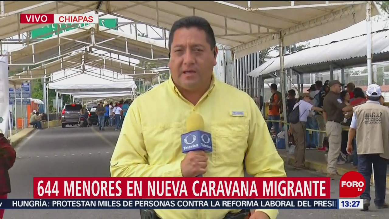 Reportan 644 menores en nueva caravana migrante en Chiapas