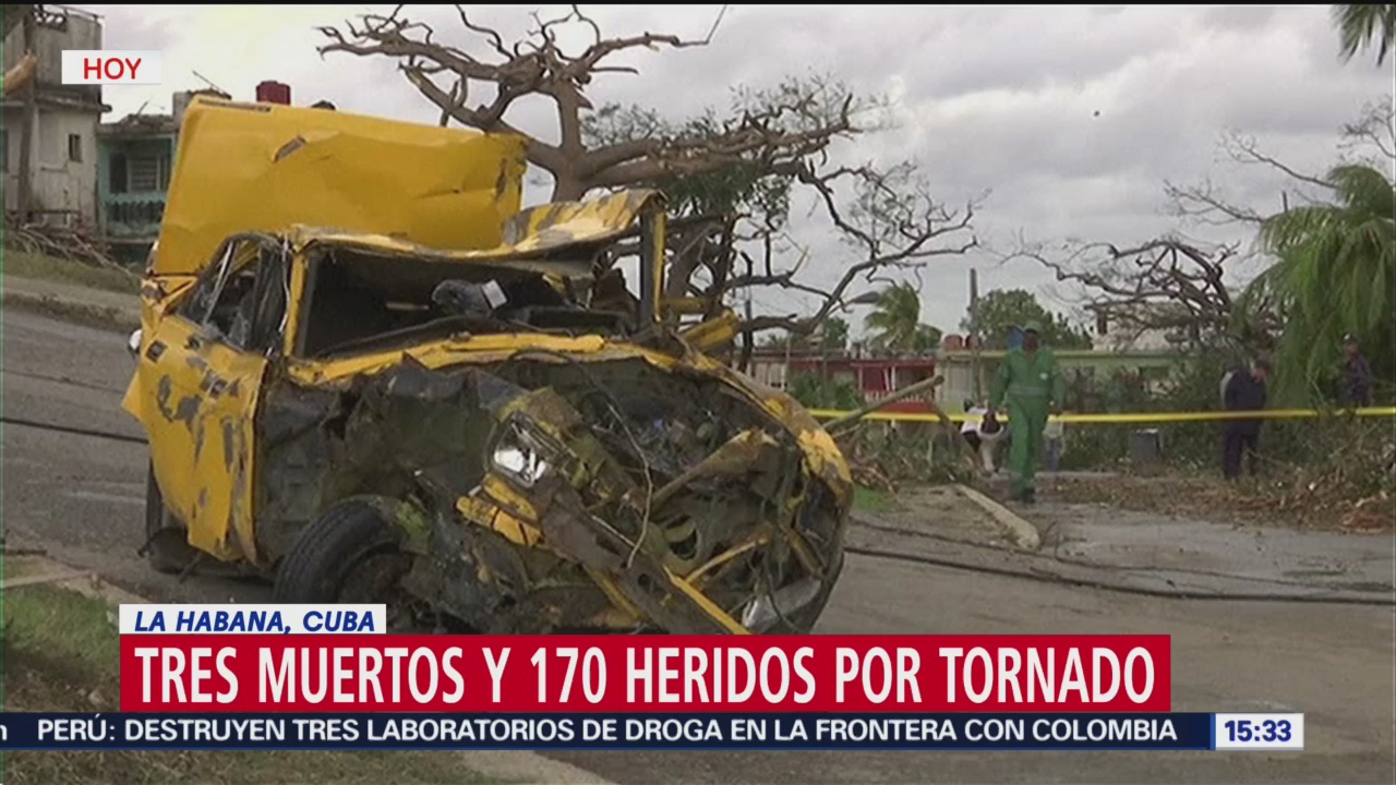 Foto: Reportan tres muertos y 179 heridos por tornado en La Habana