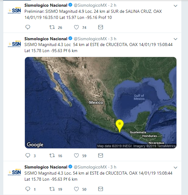 Sismo de 4.7 en Oaxaca, no se reportan daños materiales