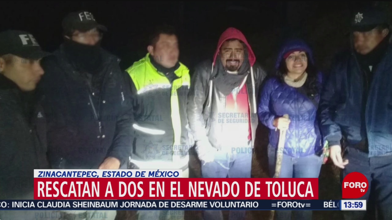 Rescatan a dos personas en el Nevado de Toluca