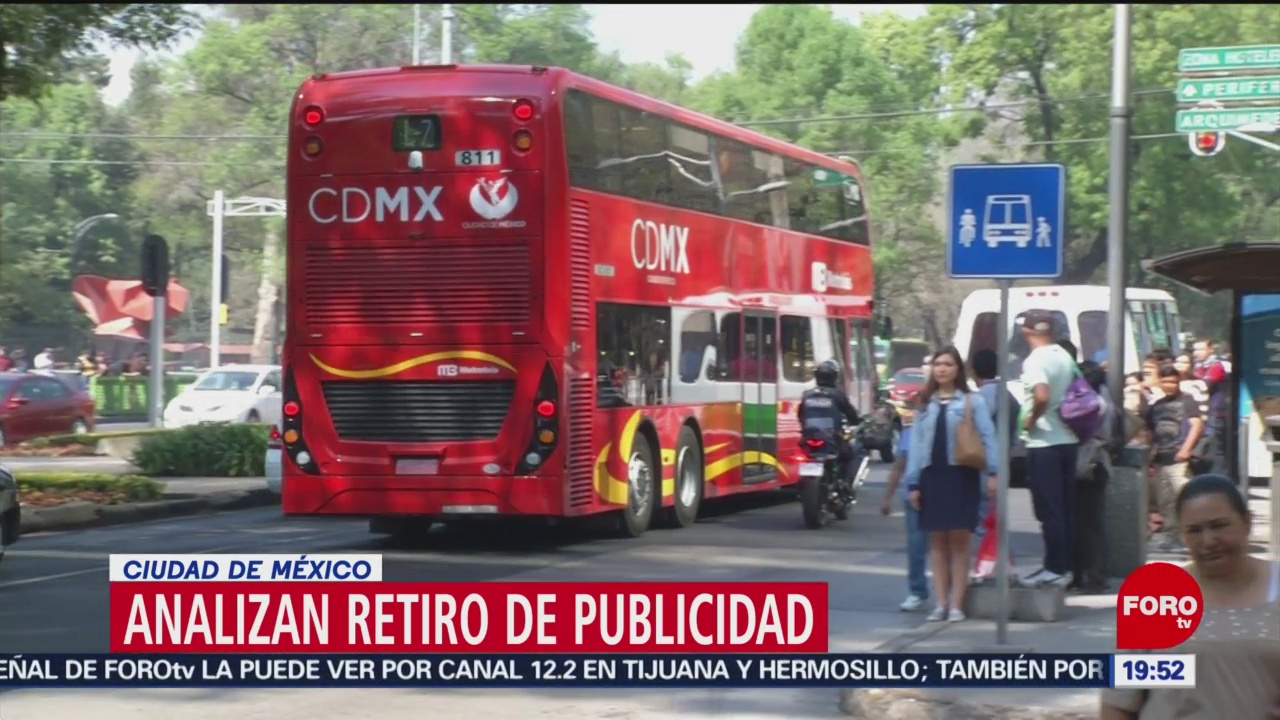 Foto: Retiro Publicidad Línea 7 Metrobús 25 de Enero 2019