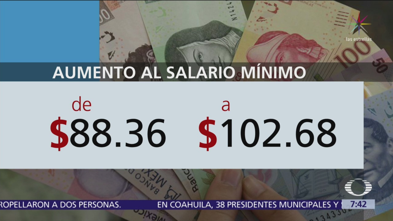 Salario mínimo aumentó el 1 de enero arriba de 100 pesos