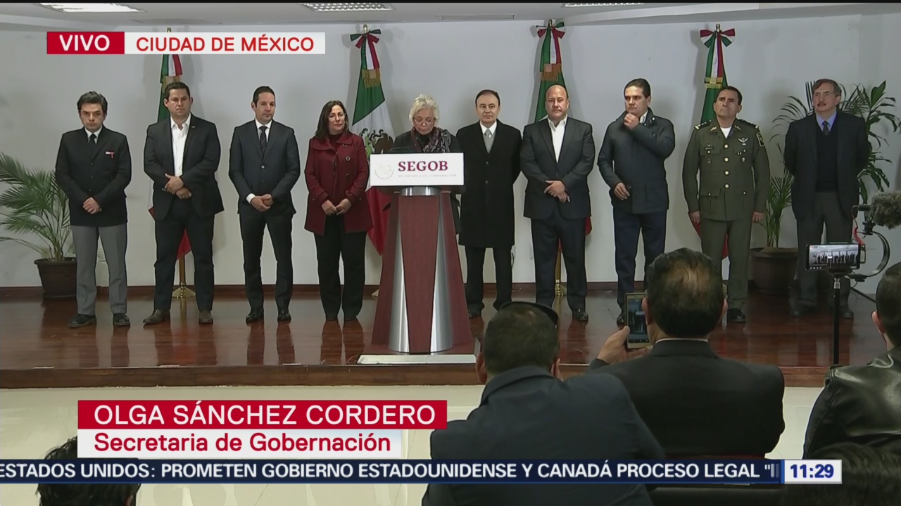 Sánchez Cordero se reunió con gobernadores por desabasto de gasolina