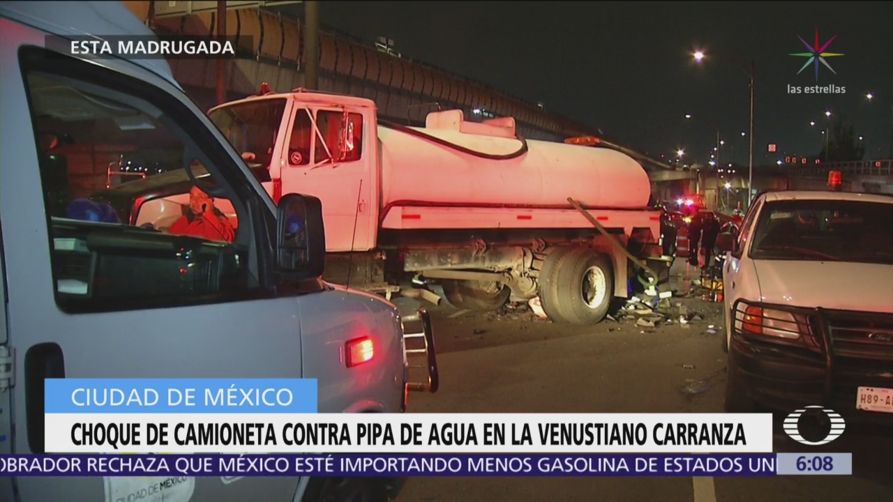 Se accidentan pipas en la Ciudad de México