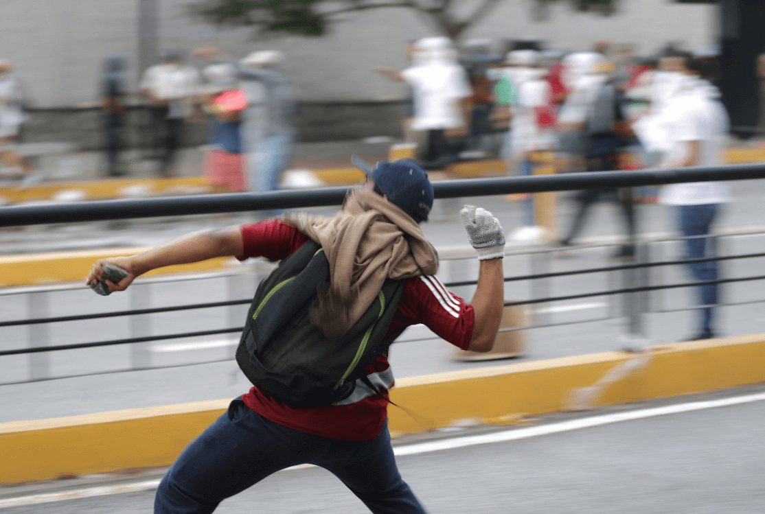 Foto: Manifestante protesta contra gobierno de Nicolás Maduro, 23 enero 2019, Caracas