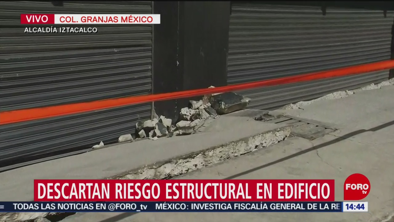 Se hunde edificio en la colonia Granjas México