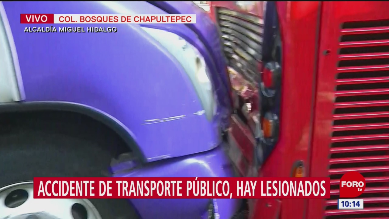 Se registra accidente de transporte público en Bosques de Chapultepec, CDMX