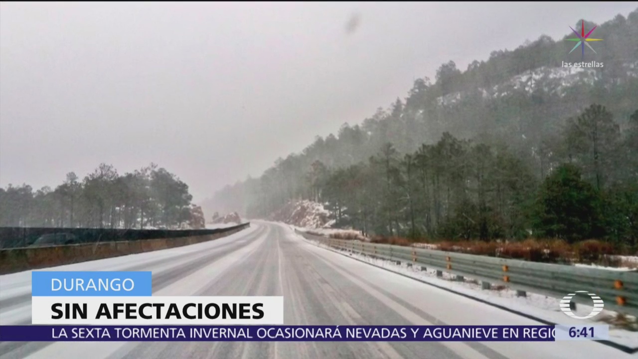 Se registra nevadas en varios municipios de Durango