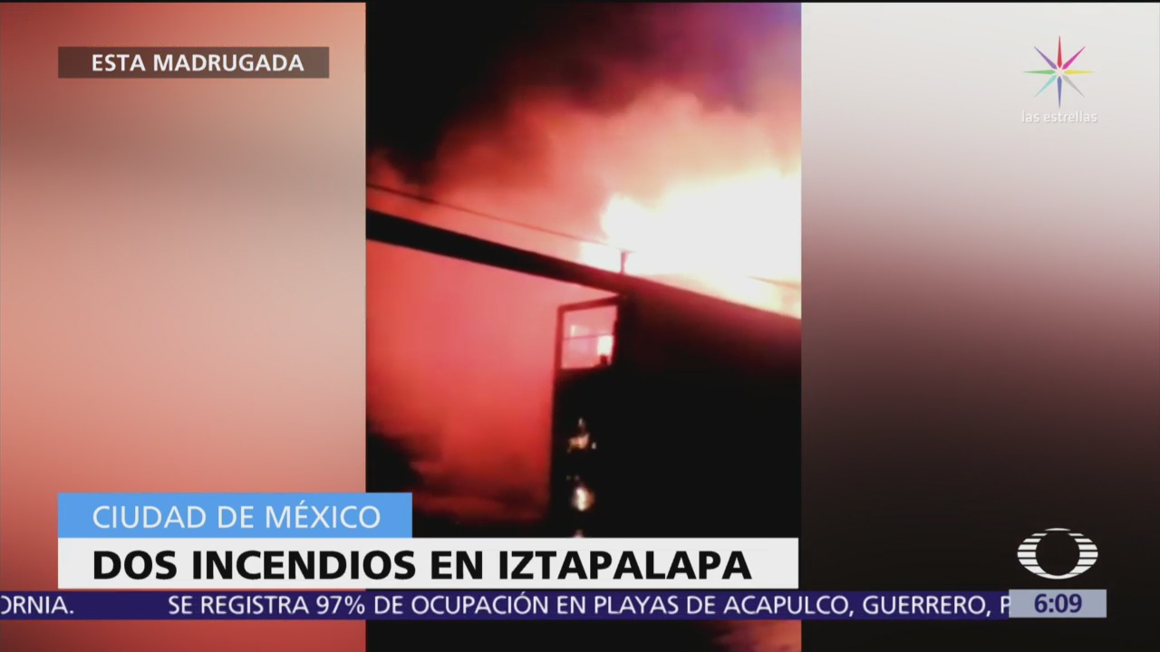 Se registran dos incendios en Iztapalapa, CDMX