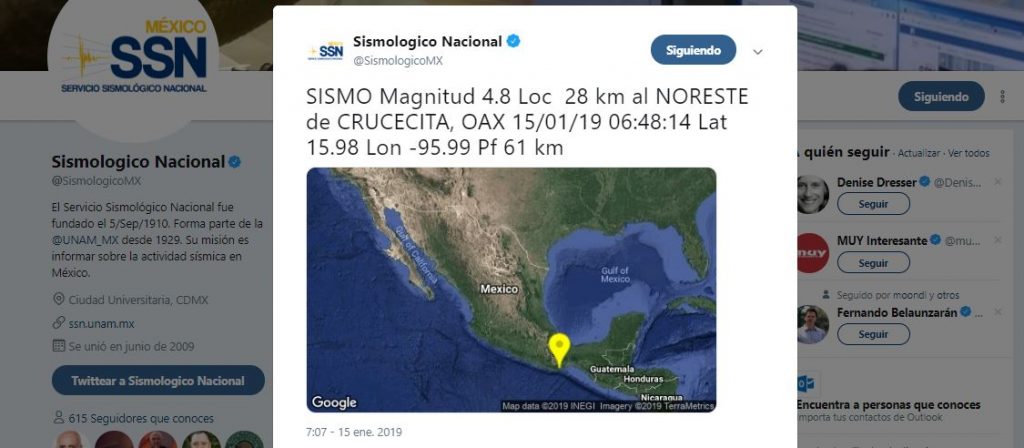 Se registra sismo en Crucecita, Oaxaca