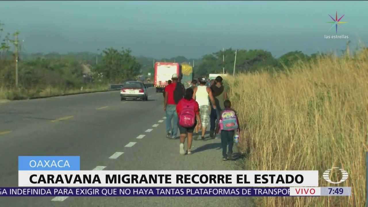 Segunda caravana migrante avanza hacia a Zanatepec