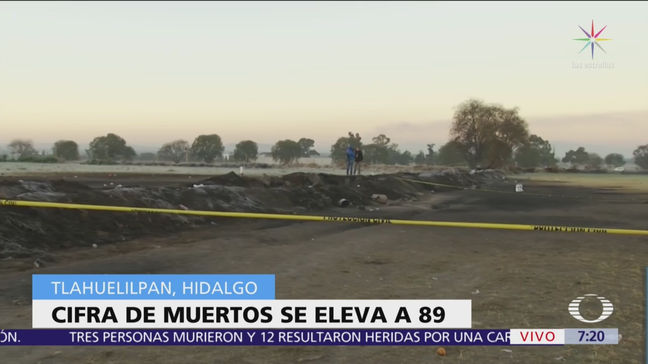 Sigue acordonada zona de explosión en Tlahuelilpan, Hidalgo