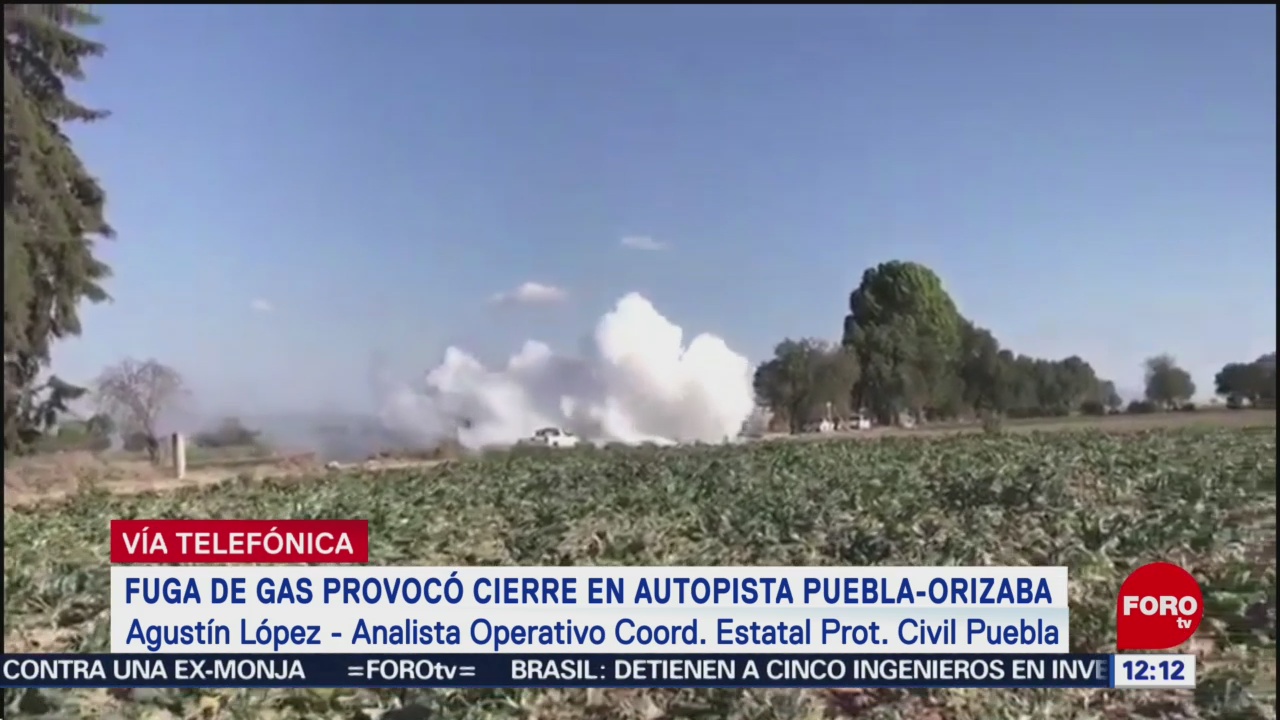 Sin riesgo para población, tras fuga de gas LP en Puebla