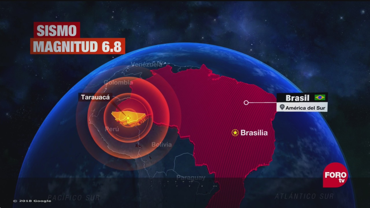 Sismo de magnitud 6.8 sacude Brasil