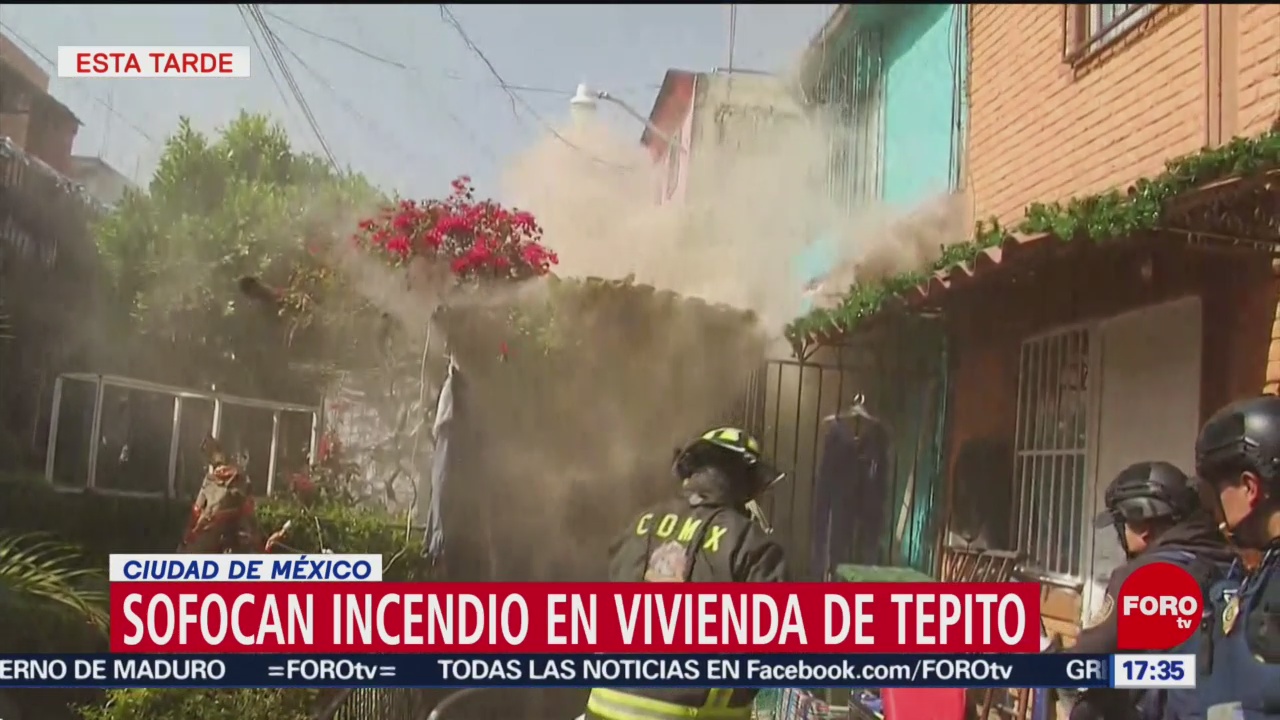 Sofocan incendio en vivienda en Tepito