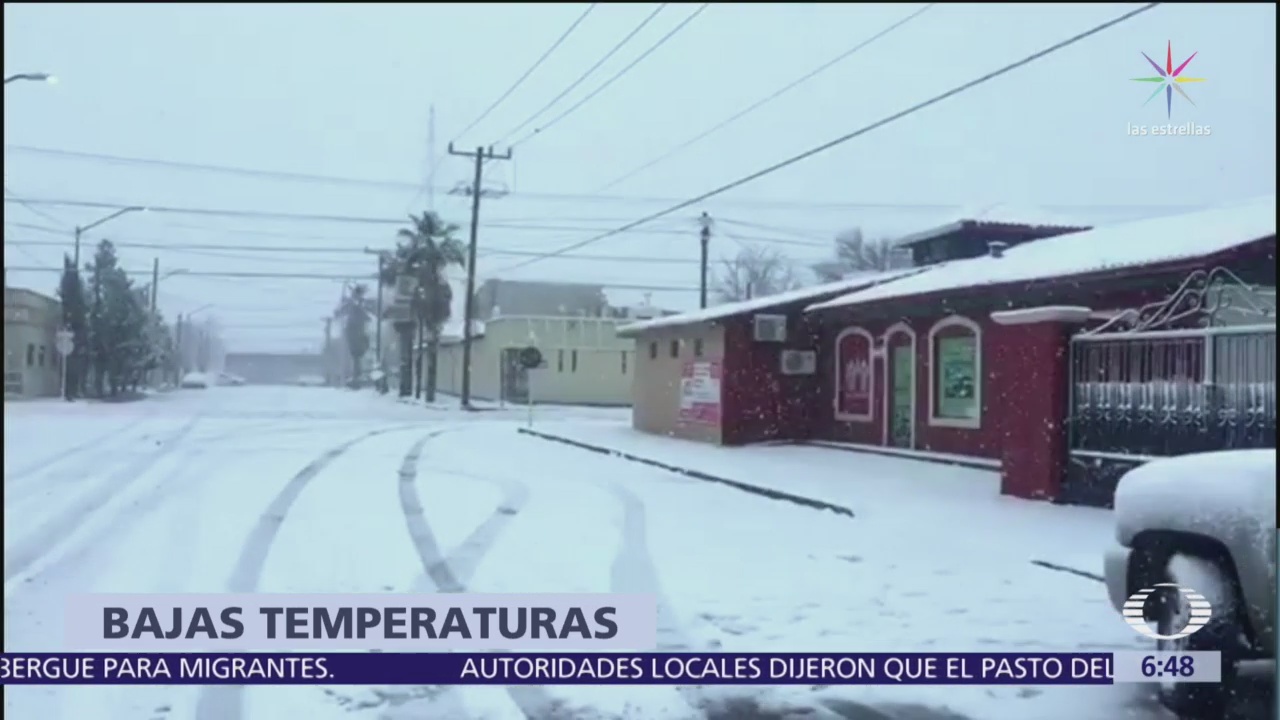 Sonora y Chihuahua registran nevadas, cierran tramos carreteros