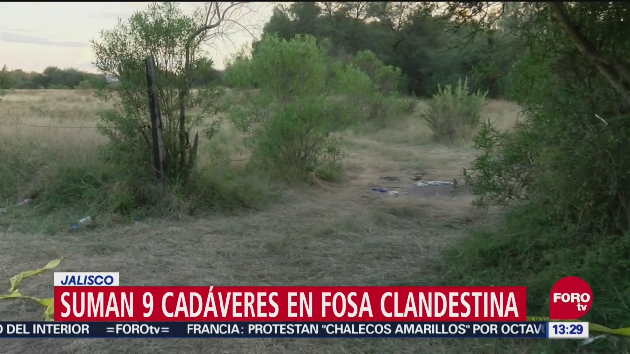 Suman 9 cadáveres en fosa clandestina en Jalisco