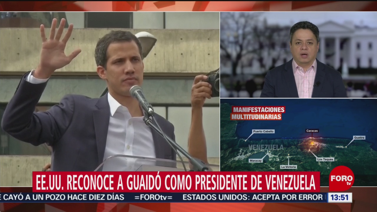 Trump da su respaldo al opositor venezolano Guaidó