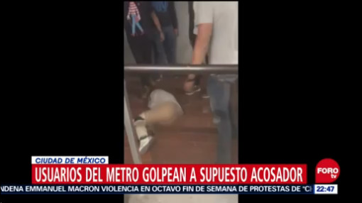 Usuarios del Metro golpean a supuesto acosador en CDMX