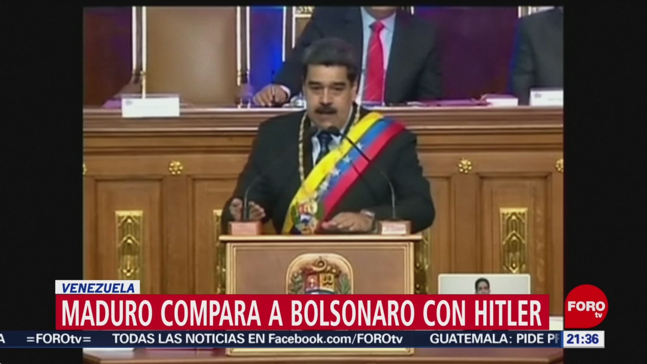 Bolsonaro Es Un Hitler Dice Maduro