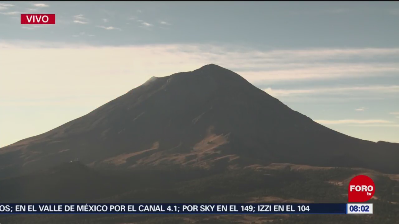 Volcán Popocatépetl amanece en calma tras explosión