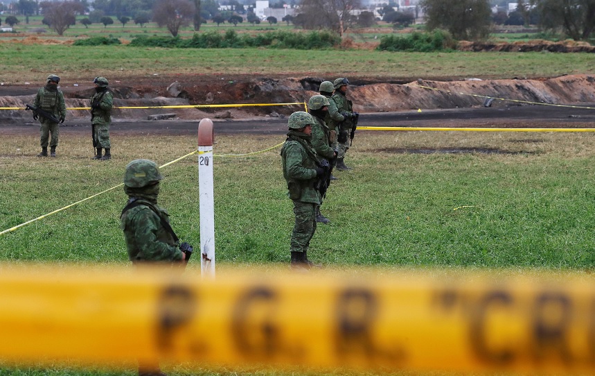 Ejército resguarda zona de explosión en Tlahuelilpan, Hidalgo