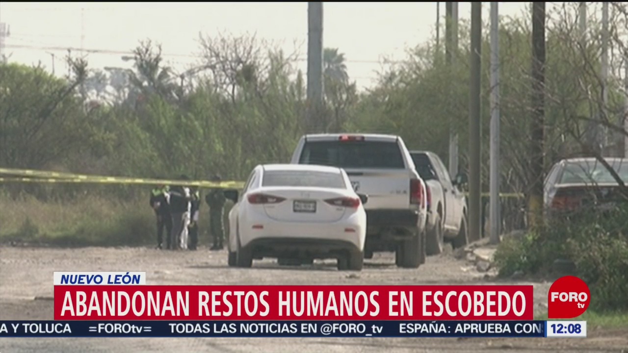 Abandonan restos humanos en Escobedo, Nuevo León
