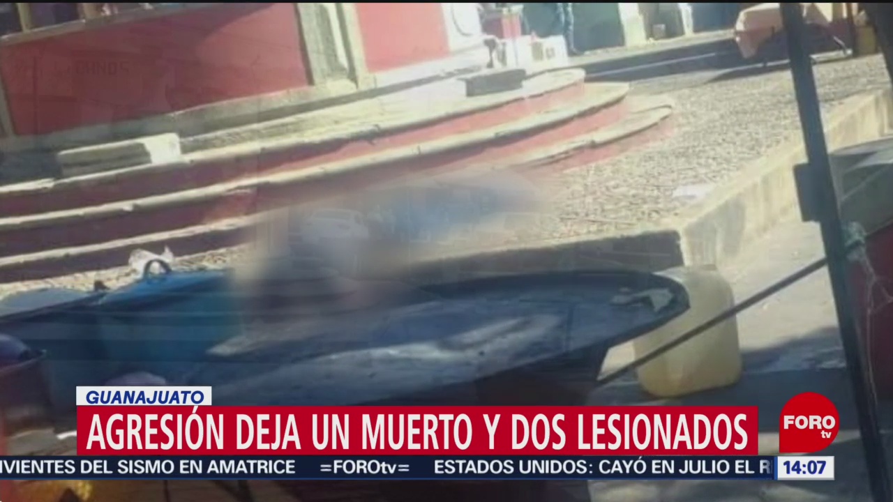FOTO: Agresión deja un muerto y dos lesionados en Guanajuato, 3 febrero 2019