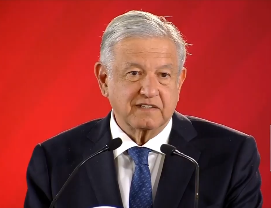 Foto: AMLO en conferencia de prensa desde Palacio Nacional, 22 de febrero de 2019, Ciudad de México, México 