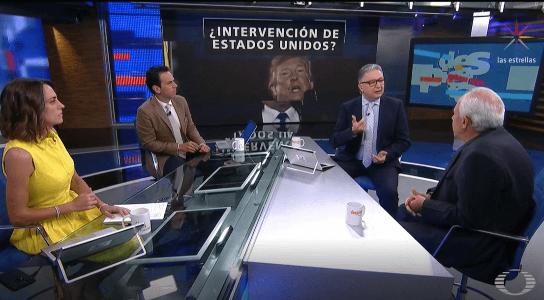 Foto: Ana Francisca Vega, Carlos Loret de Mola, Enrique Campos y Ernesto Samper, 28 de febrero de 2019, Ciudad de México