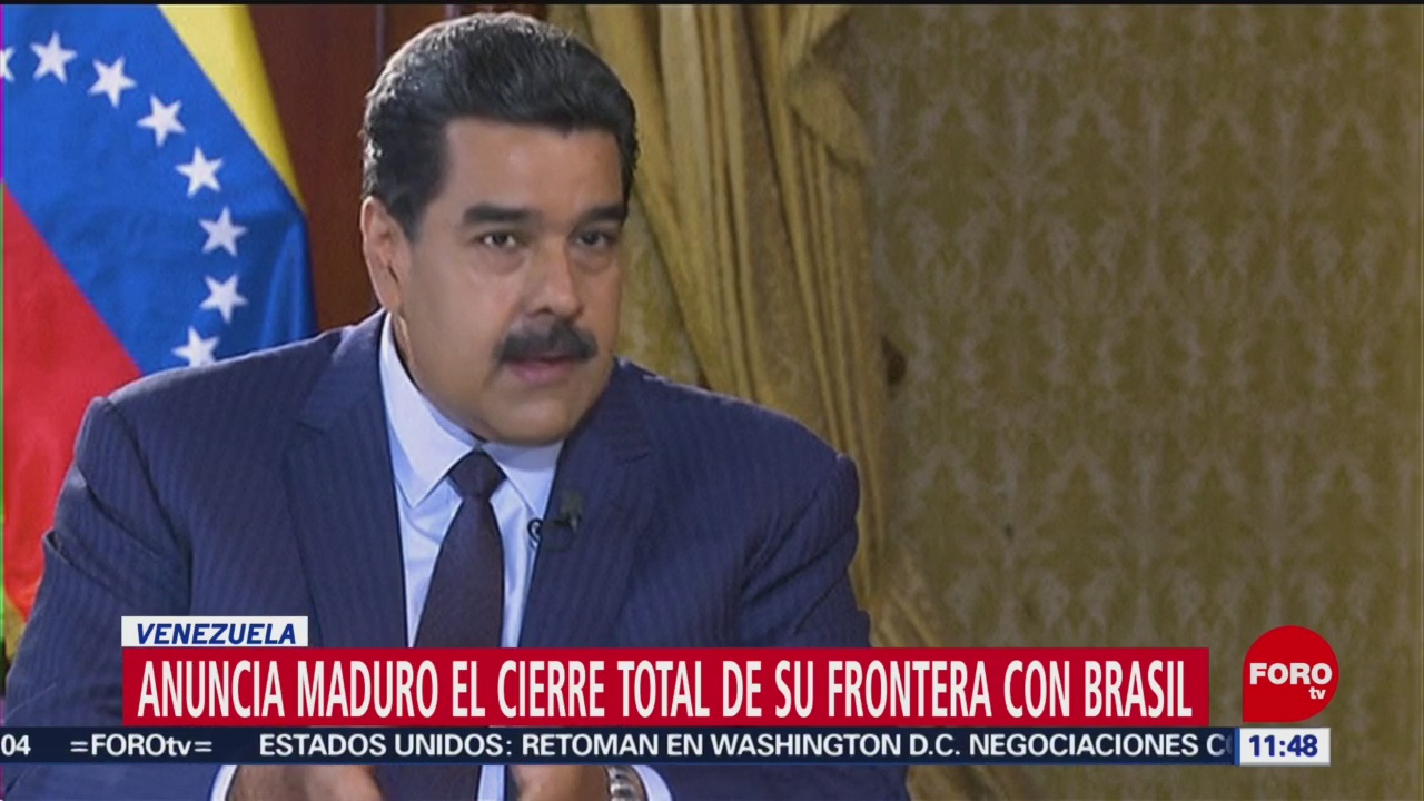 Anuncia Maduro el cierre total de su frontera con Brasil