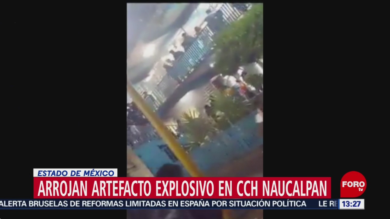 Foto: Arrojan artefacto explosivo en CCH Naucalpan